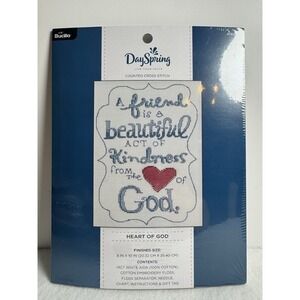Bucilla Dayspring Heart of God counted cross stitch kit friendship religious